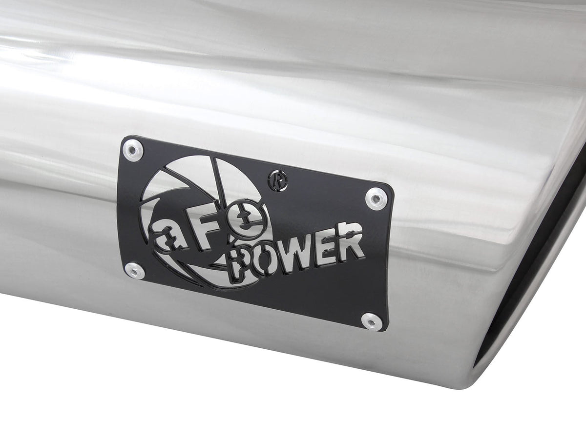 Mach Force-Xp 304 Stainless Steel Clamp-on Exhaust Tip Polished 4 Inch Inlet x 6 Inch Outlet x 15 Inch L Left / Right aFe Power aFe Power
