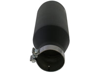 Mach Force-Xp 409 Stainless Steel Clamp-on Exhaust Tip Black 4 Inch Inlet x 7 Inch Outlet x 18 Inch L Bolt-On Right aFe Power aFe Power