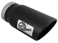 Mach Force-Xp 409 Stainless Steel Clamp-on Exhaust Tip Black 5 Inch Inlet x 6 Inch Outlet x 12 Inch L aFe Power aFe Power
