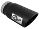 Mach Force-Xp 409 Stainless Steel Clamp-on Exhaust Tip Black 5 Inch Inlet x 6 Inch Outlet x 12 Inch L aFe Power aFe Power