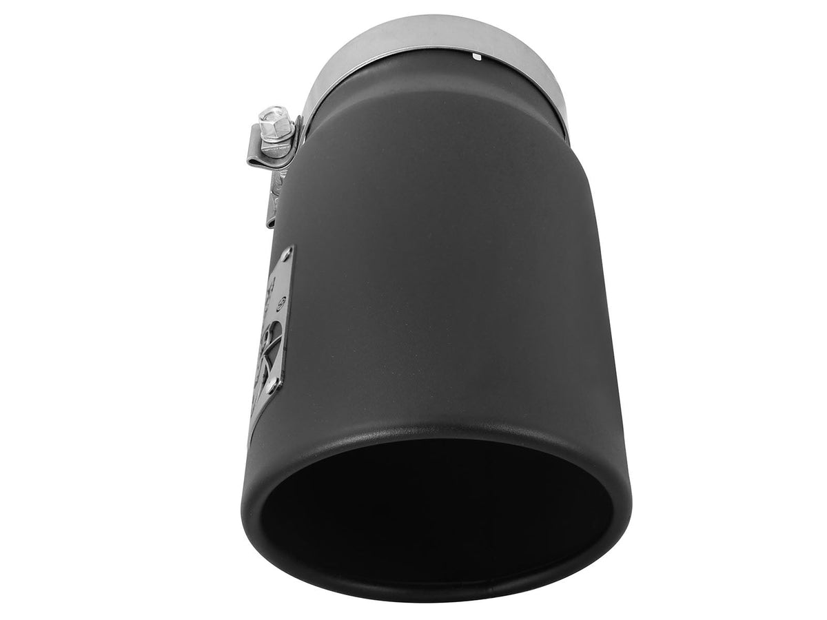 Mach Force-Xp 409 Stainless Steel Clamp-on Exhaust Tip Black 5 Inch Inlet x 6 Inch Outlet x 12 Inch L aFe Power aFe Power