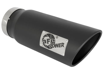 compare product Mach Force-Xp 409 Stainless Steel Clamp-on Exhaust Tip Black 5 Inch Inlet x 6 Inch Outlet x 15 Inch L aFe Power