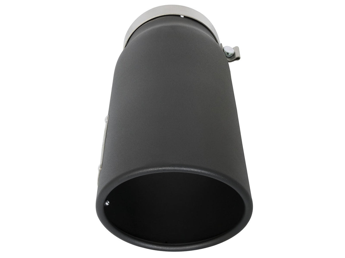 Mach Force-Xp 409 Stainless Steel Clamp-on Exhaust Tip Black 5 Inch Inlet x 6 Inch Outlet x 15 Inch L aFe Power aFe Power