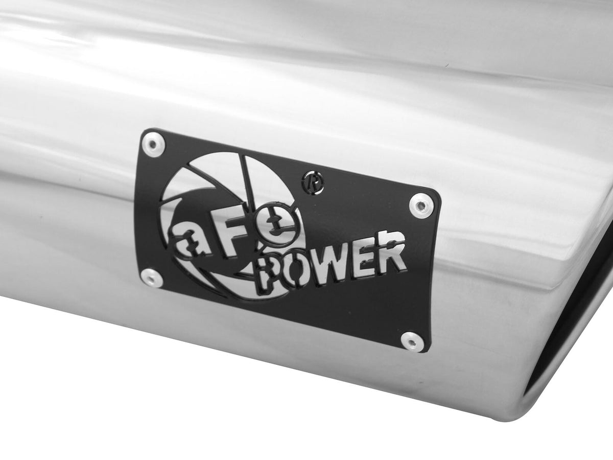 Mach Force-Xp 304 Stainless Steel Clamp-on Exhaust Tip Polished 5 Inch Inlet x 6 Inch Outlet x 12 Inch L Right aFe Power aFe Power