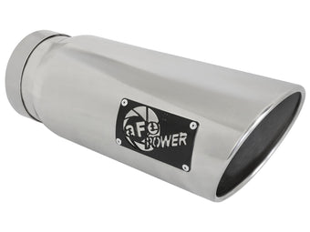 compare product Mach Force-Xp 304 Stainless Steel Clamp-on Exhaust Tip Polished 5 Inch Inlet x 6 Inch Outlet x 15 Inch L aFe Power
