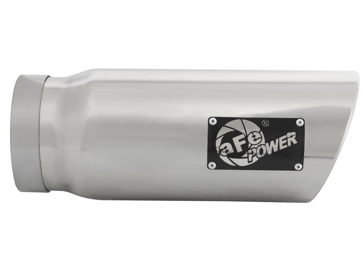 Mach Force-Xp 304 Stainless Steel Clamp-on Exhaust Tip Polished 5 Inch Inlet x 6 Inch Outlet x 15 Inch L aFe Power aFe Power