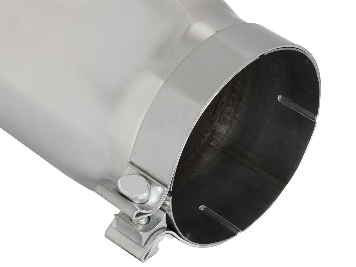 Mach Force-Xp 304 Stainless Steel Clamp-on Exhaust Tip Polished 5 Inch Inlet x 6 Inch Outlet x 15 Inch L aFe Power aFe Power