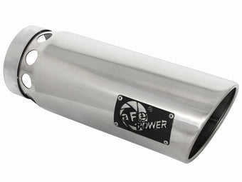 compare product Mach Force-Xp 304 Stainless Steel Intercooled Clamp-on Exhaust Tip Polished 5 Inch Inlet x 6 Inch Outlet x 16 Inch L aFe Power