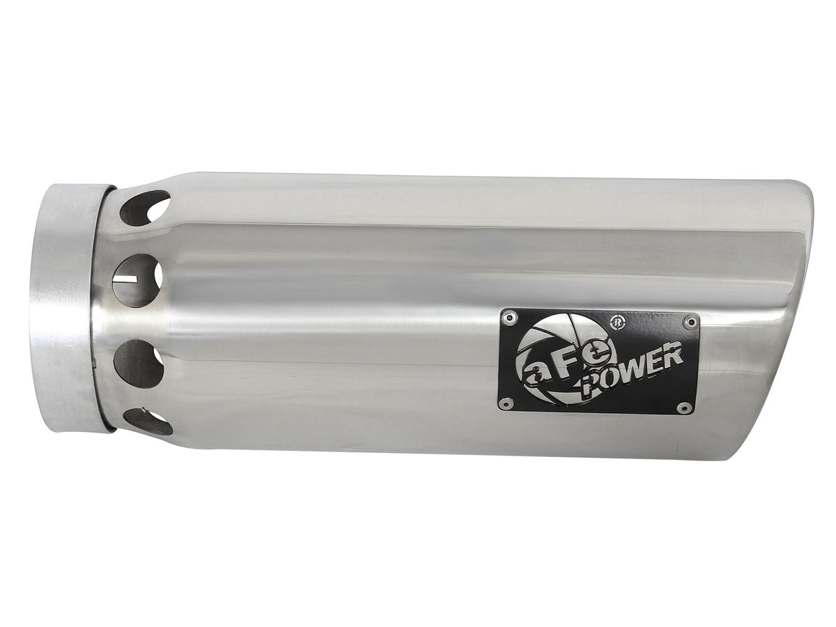 Mach Force-Xp 304 Stainless Steel Intercooled Clamp-on Exhaust Tip Polished 5 Inch Inlet x 6 Inch Outlet x 16 Inch L aFe Power aFe Power