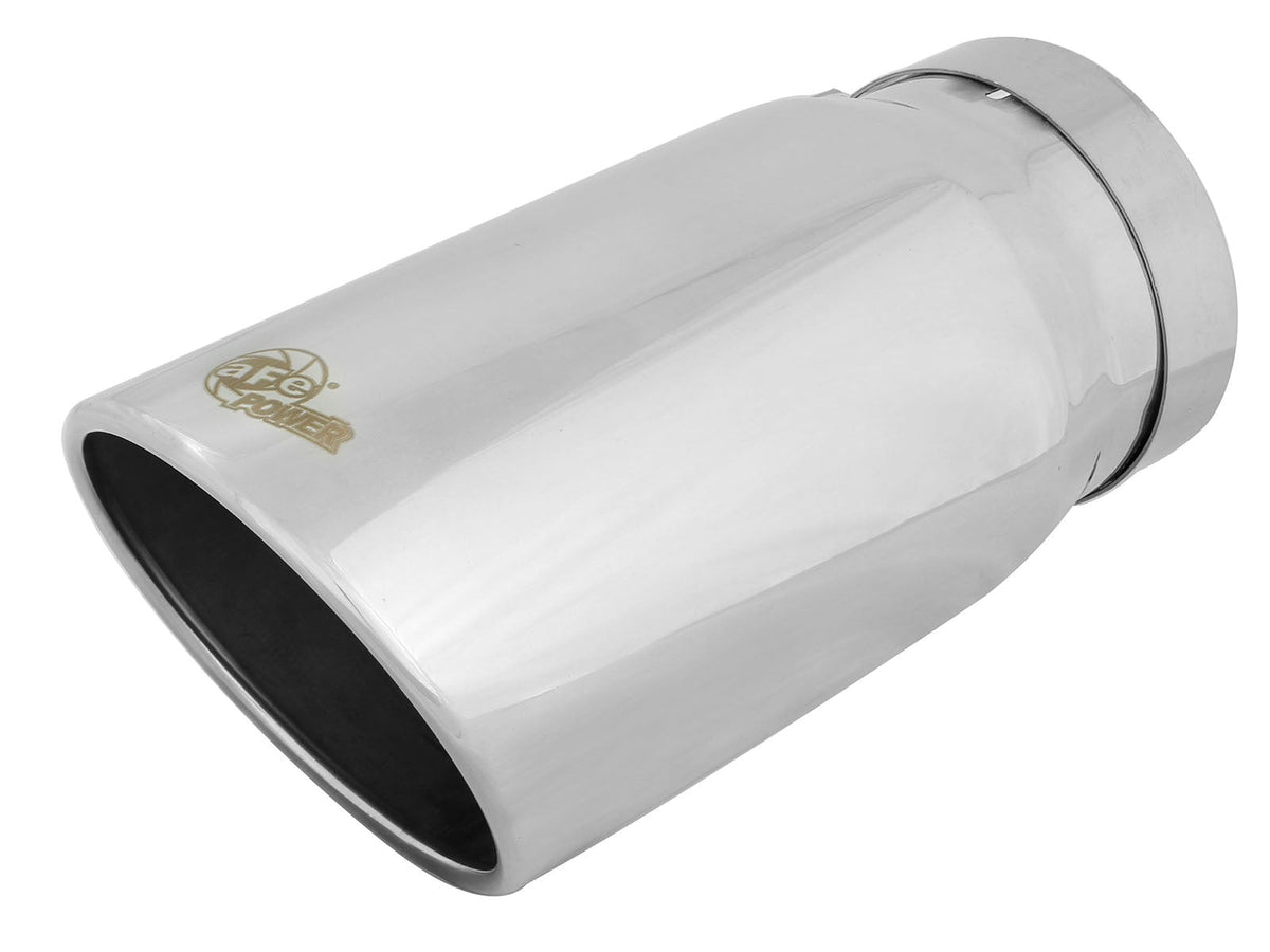 Mach Force-Xp 304 Stainless Steel Clamp-on Exhaust Tip Polished 5 Inch Inlet x 6 Inch Outlet x 12 Inch L Rear aFe Power aFe Power