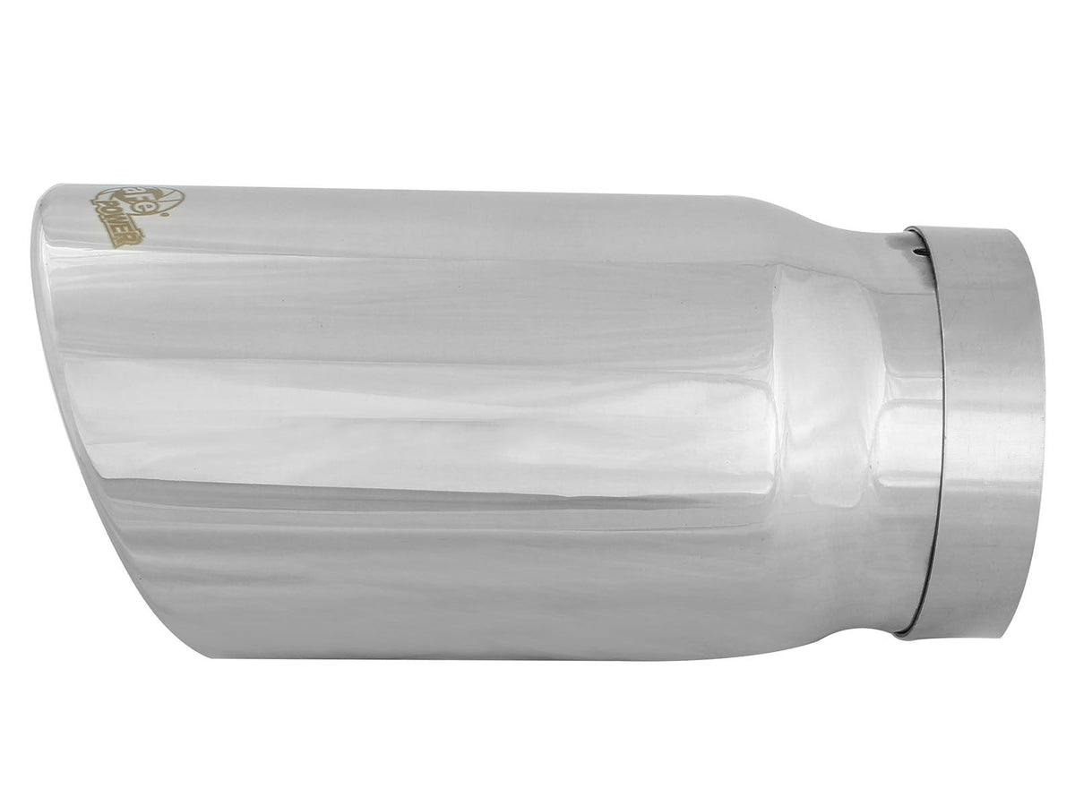 Mach Force-Xp 304 Stainless Steel Clamp-on Exhaust Tip Polished 5 Inch Inlet x 6 Inch Outlet x 12 Inch L Rear aFe Power aFe Power
