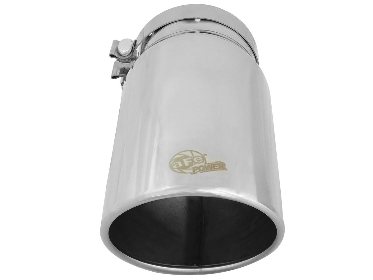 Mach Force-Xp 304 Stainless Steel Clamp-on Exhaust Tip Polished 5 Inch Inlet x 6 Inch Outlet x 12 Inch L Rear aFe Power aFe Power