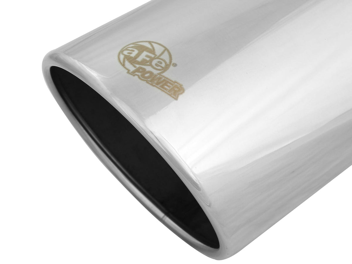 Mach Force-Xp 304 Stainless Steel Clamp-on Exhaust Tip Polished 5 Inch Inlet x 6 Inch Outlet x 12 Inch L Rear aFe Power aFe Power