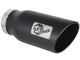 Mach Force-Xp 409 Stainless Steel Clamp-on Exhaust Tip Black Right Side Exit 5 Inch Inlet x 7 Inch Outlet x 15 Inch L aFe Power aFe Power