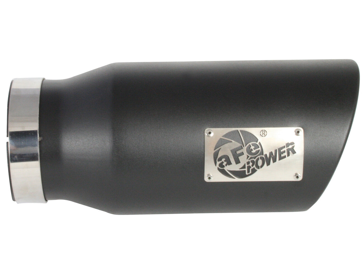 Mach Force-Xp 409 Stainless Steel Clamp-on Exhaust Tip Black Right Side Exit 5 Inch Inlet x 7 Inch Outlet x 15 Inch L aFe Power aFe Power