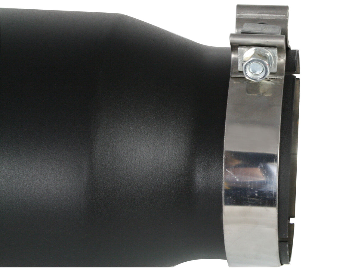 Mach Force-Xp 409 Stainless Steel Clamp-on Exhaust Tip Black Right Side Exit 5 Inch Inlet x 7 Inch Outlet x 15 Inch L aFe Power aFe Power