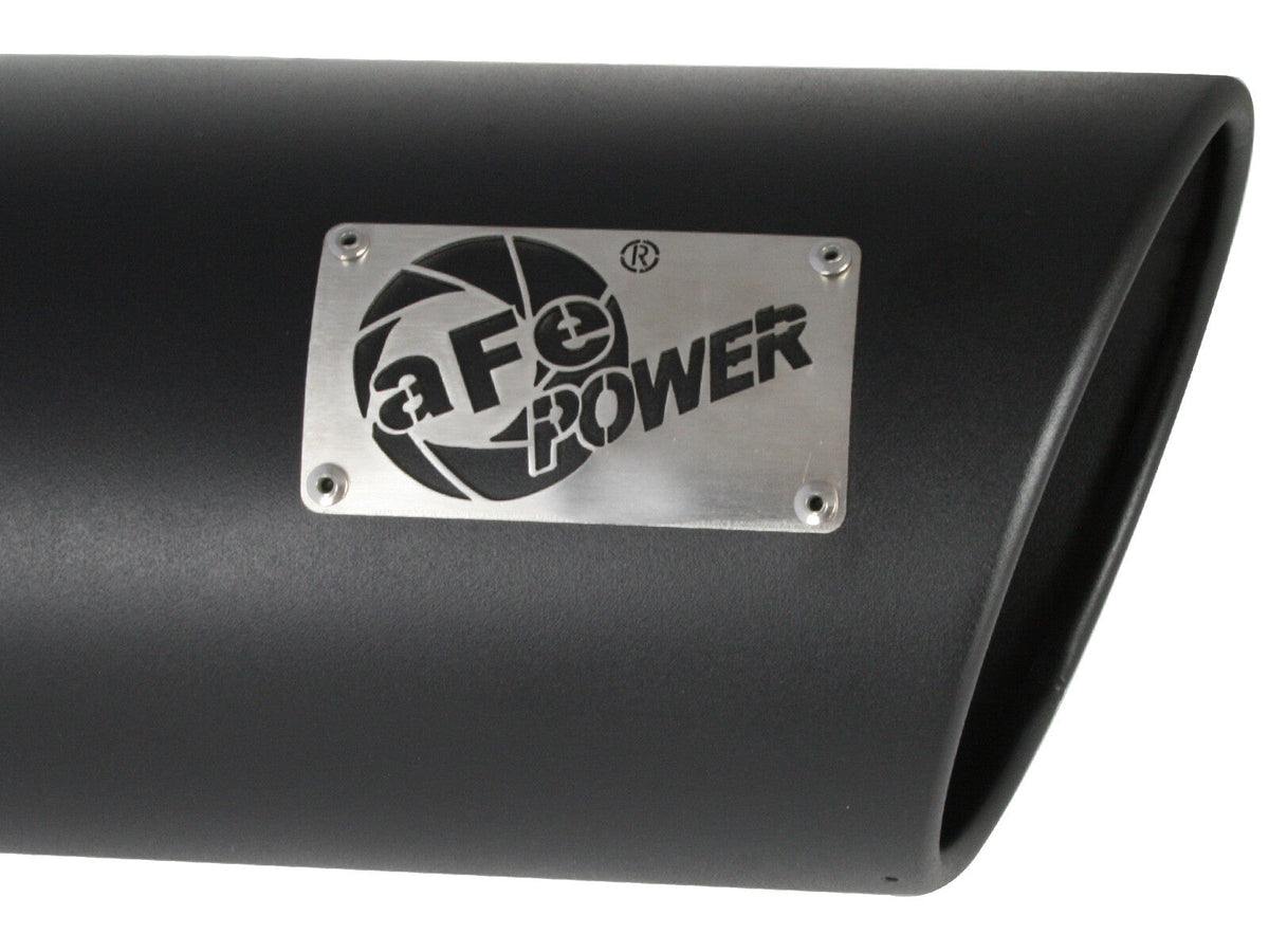 Mach Force-Xp 409 Stainless Steel Clamp-on Exhaust Tip Black Right Side Exit 5 Inch Inlet x 7 Inch Outlet x 15 Inch L aFe Power aFe Power
