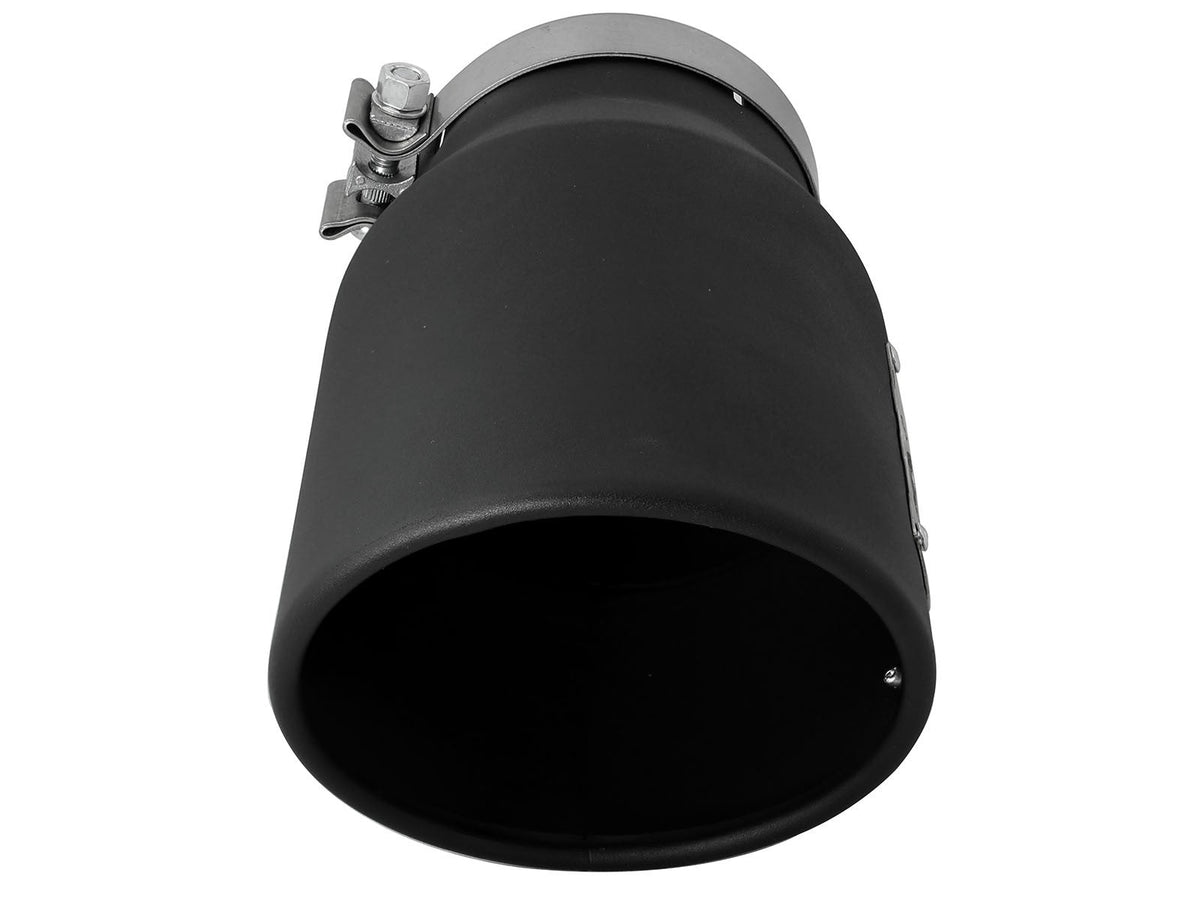 Mach Force-Xp 409 Stainless Steel Clamp-on Exhaust Tip Black Left Side Exit 5 Inch Inlet x 7 Inch Outlet x 12 Inch L aFe Power aFe Power