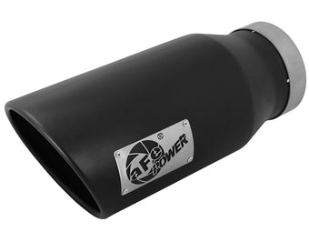 compare product Mach Force-Xp 409 Stainless Steel Clamp-on Exhaust Tip Black Left Side Exit 5 Inch Inlet x 7 Inch Outlet x 15 Inch L aFe Power