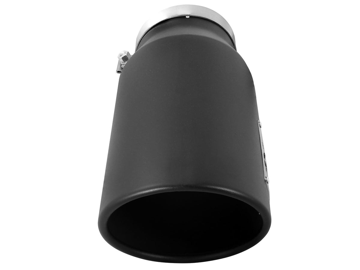 Mach Force-Xp 409 Stainless Steel Clamp-on Exhaust Tip Black Left Side Exit 5 Inch Inlet x 7 Inch Outlet x 15 Inch L aFe Power aFe Power