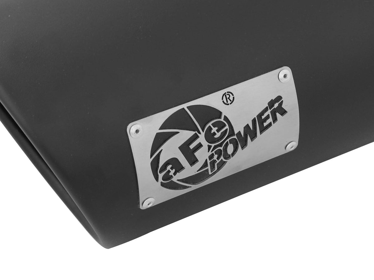 Mach Force-Xp 409 Stainless Steel Clamp-on Exhaust Tip Black Left Side Exit 5 Inch Inlet x 7 Inch Outlet x 15 Inch L aFe Power aFe Power