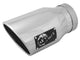 Mach Force-Xp 304 Stainless Steel Clamp-on Exhaust Tip Polished Left Side Exit 5 Inch Inlet x 7 Inch Outlet x 12 Inch L aFe Power aFe Power