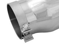Mach Force-Xp 304 Stainless Steel Clamp-on Exhaust Tip Polished Left Side Exit 5 Inch Inlet x 7 Inch Outlet x 12 Inch L aFe Power aFe Power