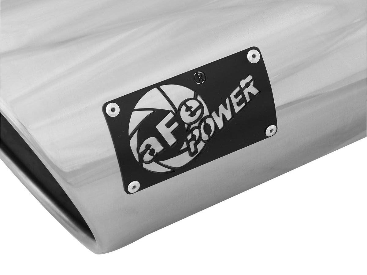 Mach Force-Xp 304 Stainless Steel Clamp-on Exhaust Tip Polished Left Side Exit 5 Inch Inlet x 7 Inch Outlet x 15 Inch L aFe Power aFe Power