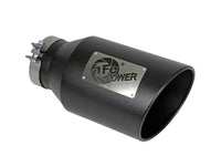 Mach Force-Xp 409 Stainless Steel Clamp-on Exhaust Tip Black 5 Inch Inlet x 8 Inch Outlet x 15 Inch L aFe Power aFe Power
