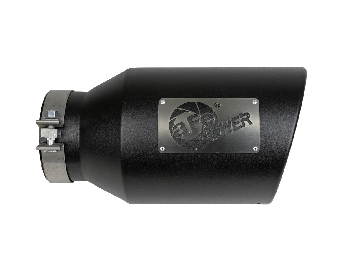 Mach Force-Xp 409 Stainless Steel Clamp-on Exhaust Tip Black 5 Inch Inlet x 8 Inch Outlet x 15 Inch L aFe Power aFe Power