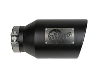 Mach Force-Xp 409 Stainless Steel Clamp-on Exhaust Tip Black 5 Inch Inlet x 8 Inch Outlet x 15 Inch L aFe Power aFe Power