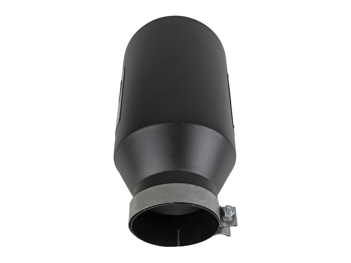Mach Force-Xp 409 Stainless Steel Clamp-on Exhaust Tip Black 5 Inch Inlet x 8 Inch Outlet x 15 Inch L aFe Power aFe Power
