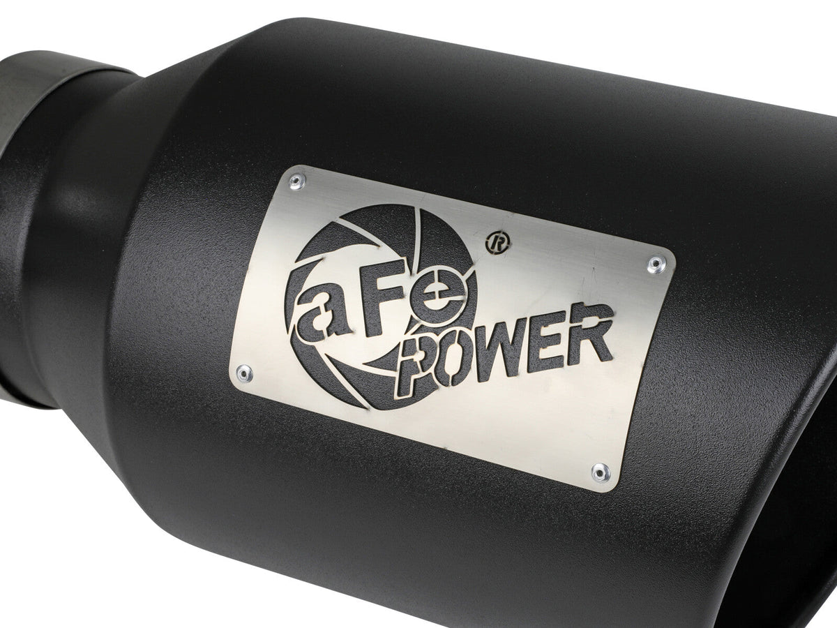 Mach Force-Xp 409 Stainless Steel Clamp-on Exhaust Tip Black 5 Inch Inlet x 8 Inch Outlet x 15 Inch L aFe Power aFe Power