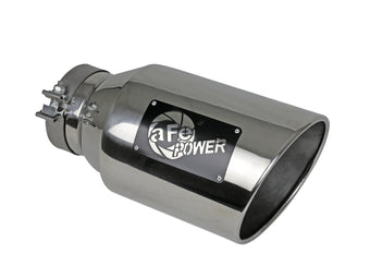 compare product Mach Force-Xp 304 Stainless Steel Clamp-on Exhaust Tip Polished 5 Inch Inlet x 8 Inch Outlet x 15 Inch L aFe Power