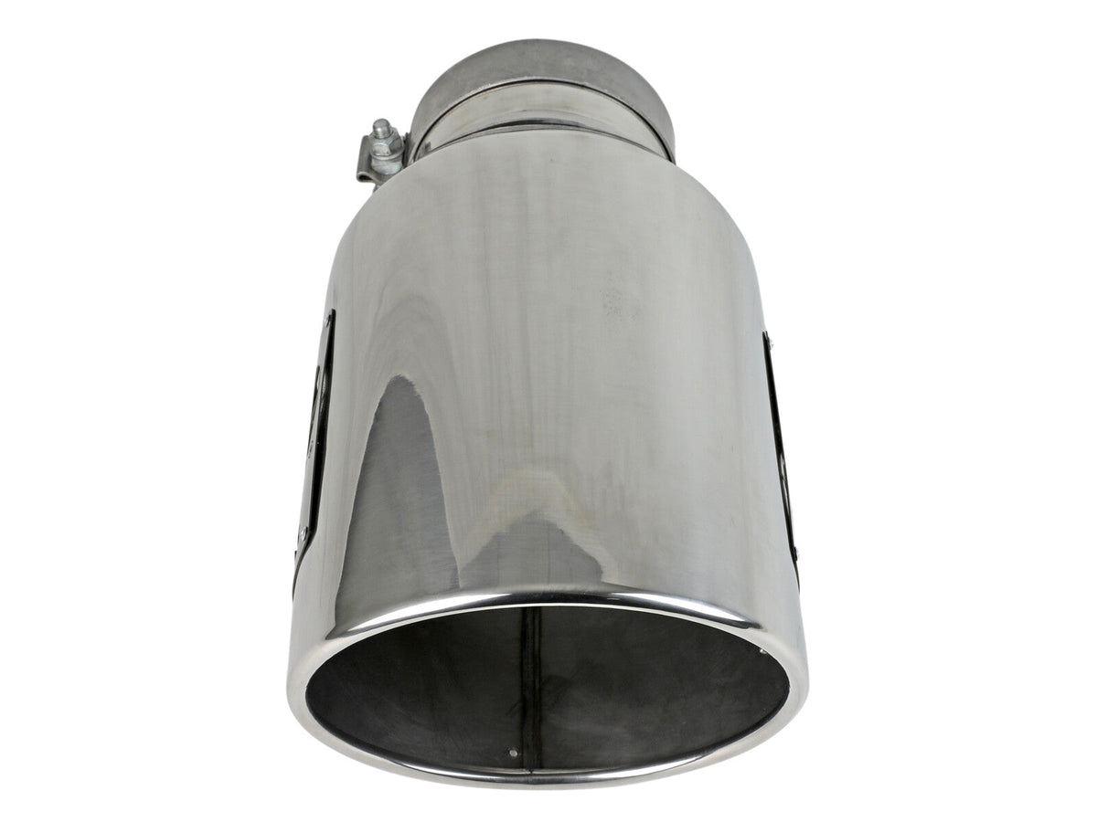 Mach Force-Xp 304 Stainless Steel Clamp-on Exhaust Tip Polished 5 Inch Inlet x 8 Inch Outlet x 15 Inch L aFe Power aFe Power