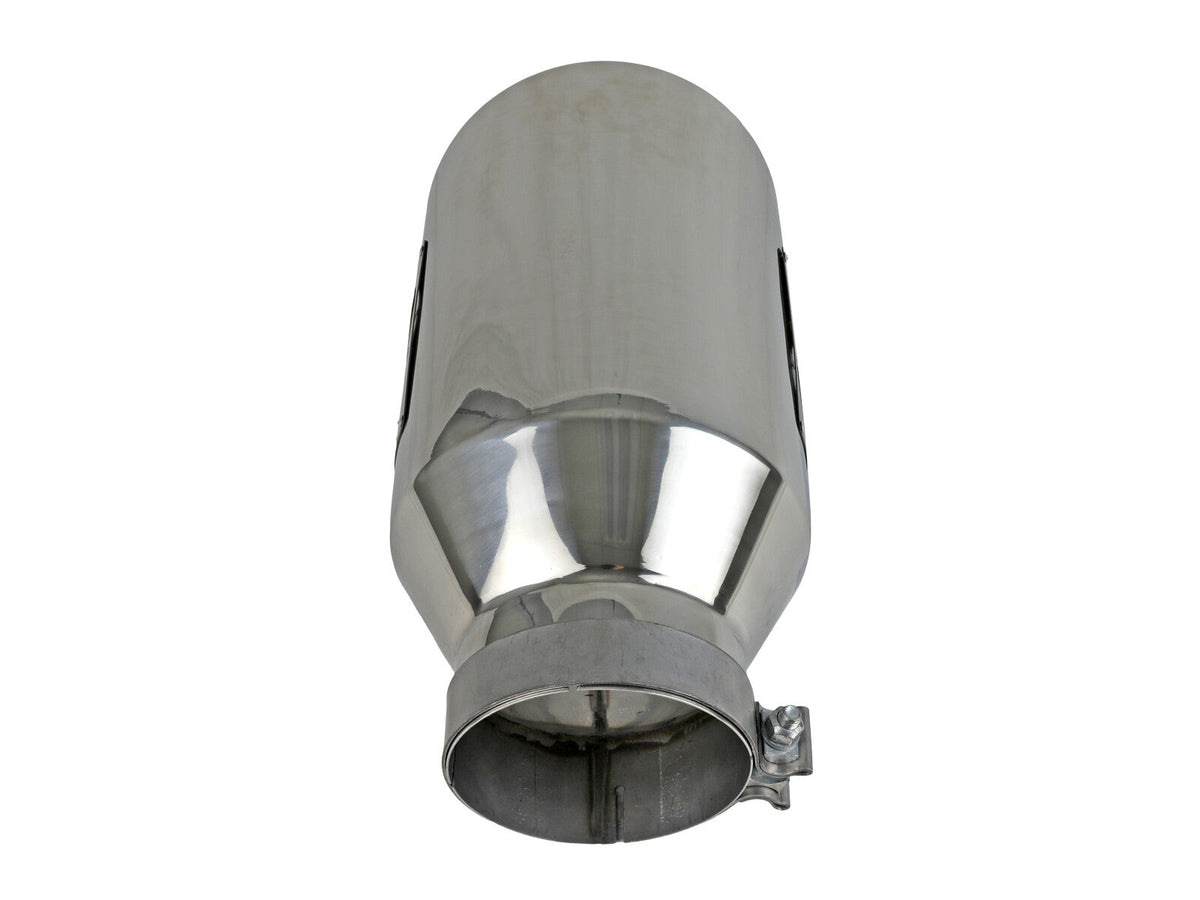 Mach Force-Xp 304 Stainless Steel Clamp-on Exhaust Tip Polished 5 Inch Inlet x 8 Inch Outlet x 15 Inch L aFe Power aFe Power