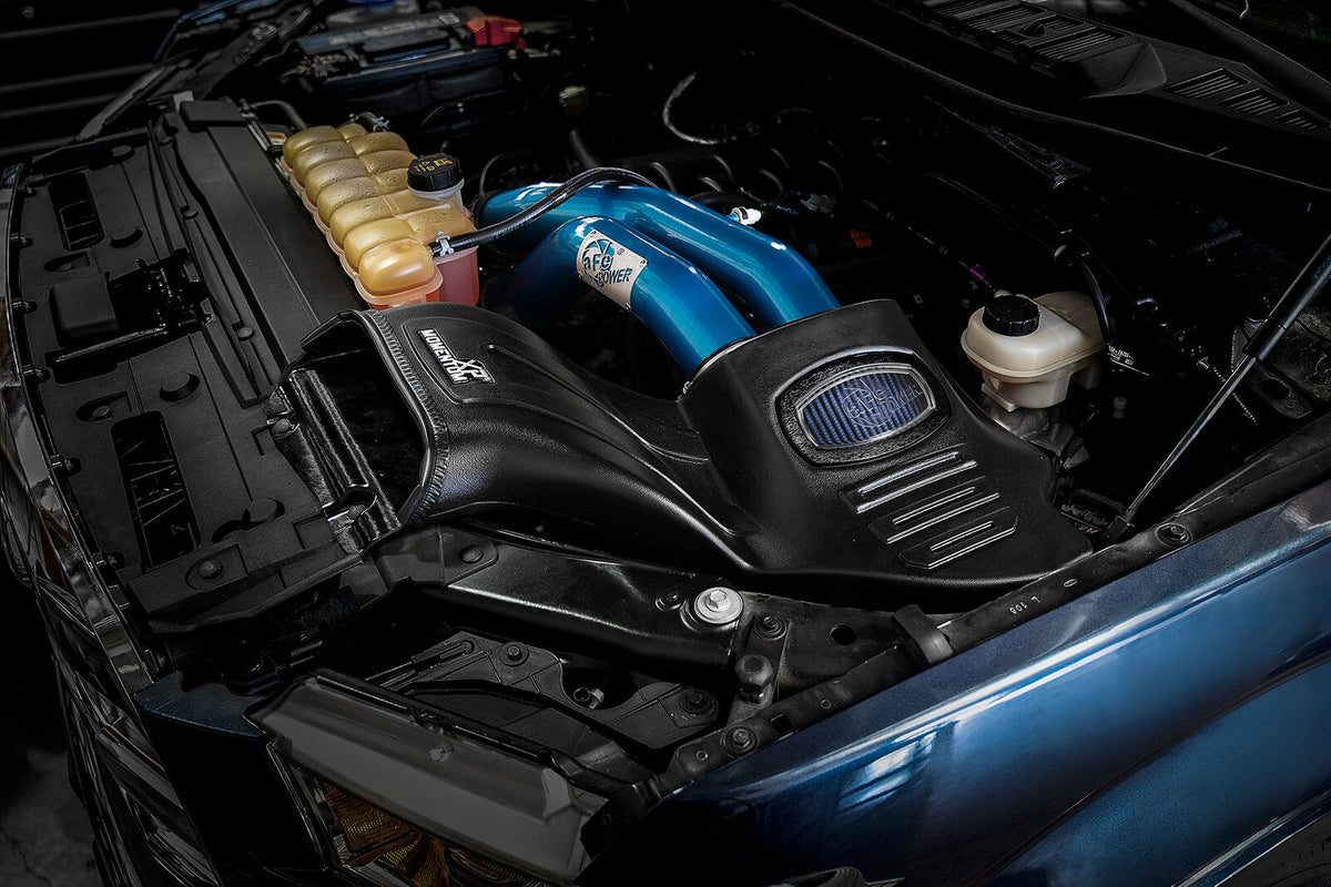 Momentum Xp Cold Air Intake System w/ Pro 5R Filter Blue Ford F-150 15-20 V8-5.0L aFe Power aFe Power