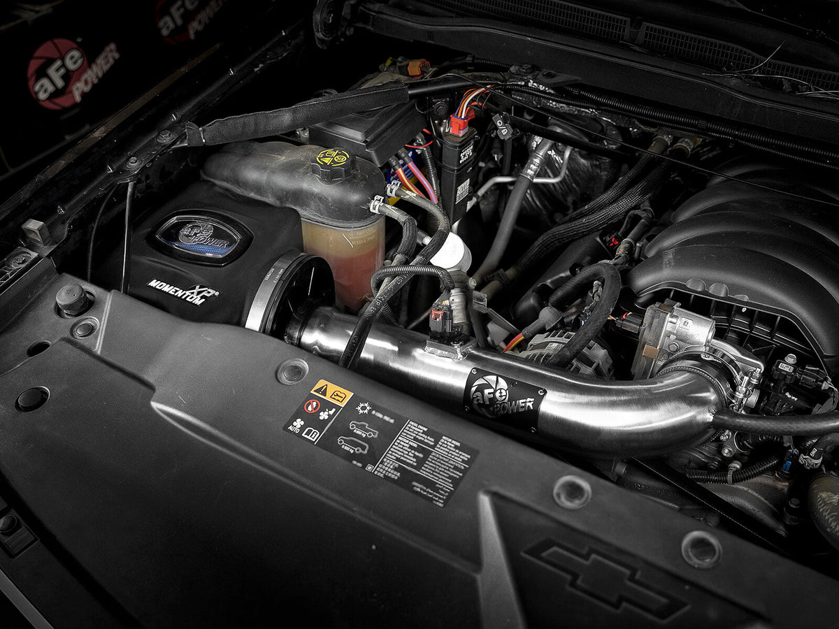 Momentum Xp Cold Air Intake System w/ Pro 5R Filter Brushed GM Silverado/Sierra 1500 14-19 / Tahoe/Suburban/Yukon/XL/Escalade 15-20 V8-5.3L/6.2L aFe Power aFe Power