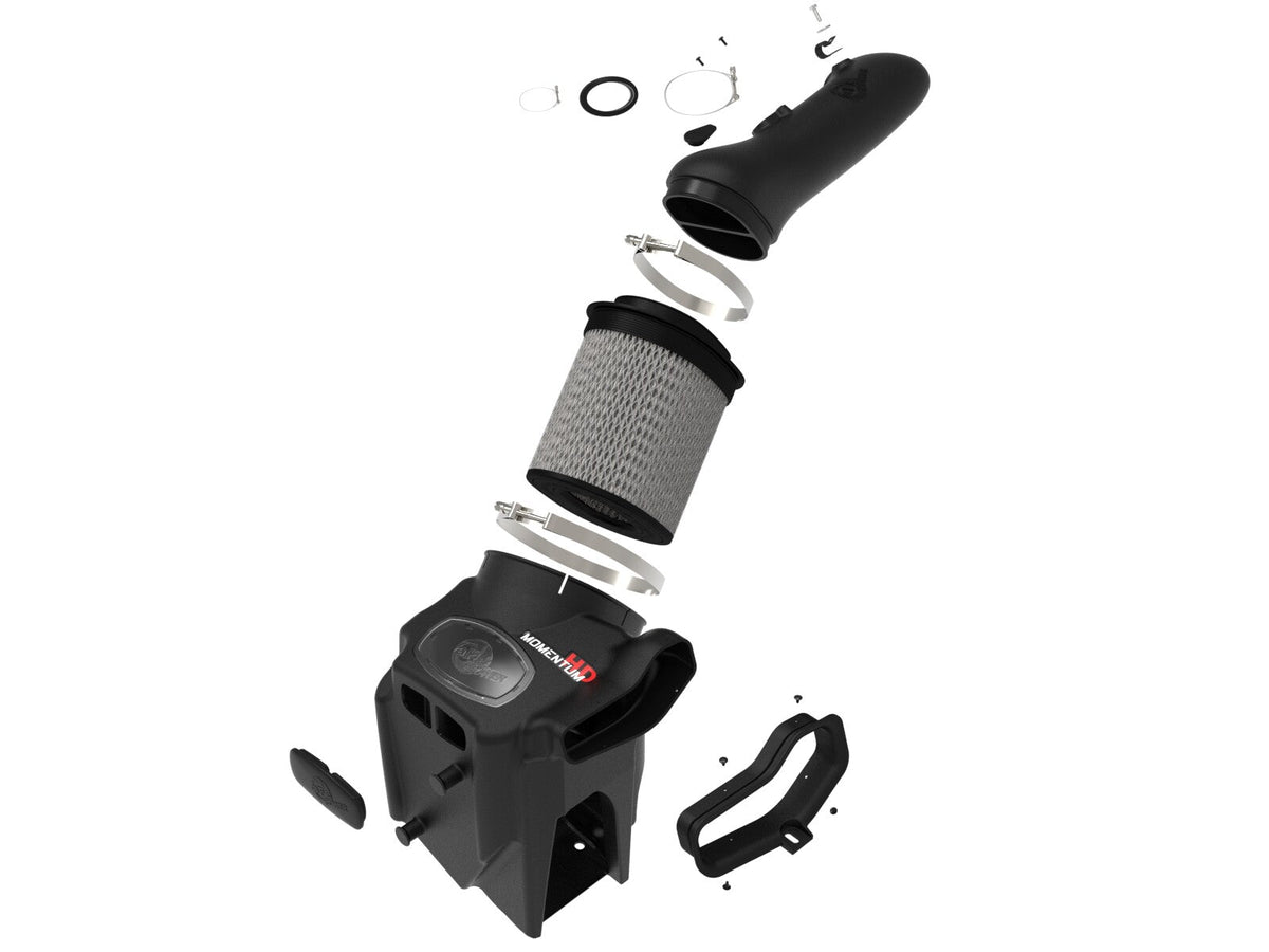 Momentum HD Cold Air Intake System w/ Pro Dry S Filter Ford Diesel Trucks 20-26 V8-6.7L (td) aFe Power aFe Power