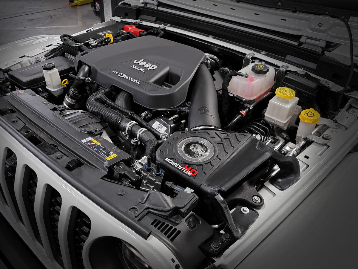 Momentum HD Cold Air Intake System w/ Pro Dry S Filter Jeep Wrangler (Jl)/Gladiator (Jt) 20-23 V6-3.0L (td) EcoDiesel aFe Power aFe Power