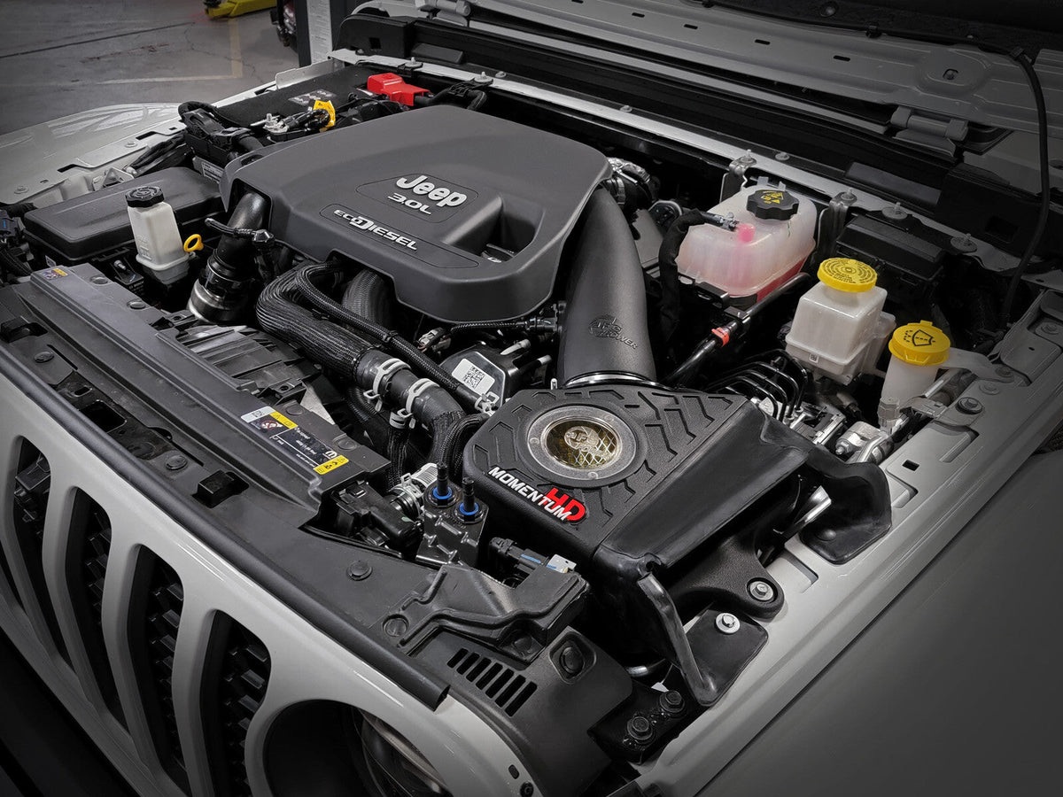 Momentum HD Cold Air Intake System w/ Pro Guard 7 Filter Jeep Wrangler (Jl)/Gladiator (Jt) 20-23 V6-3.0L (td) EcoDiesel aFe Power aFe Power