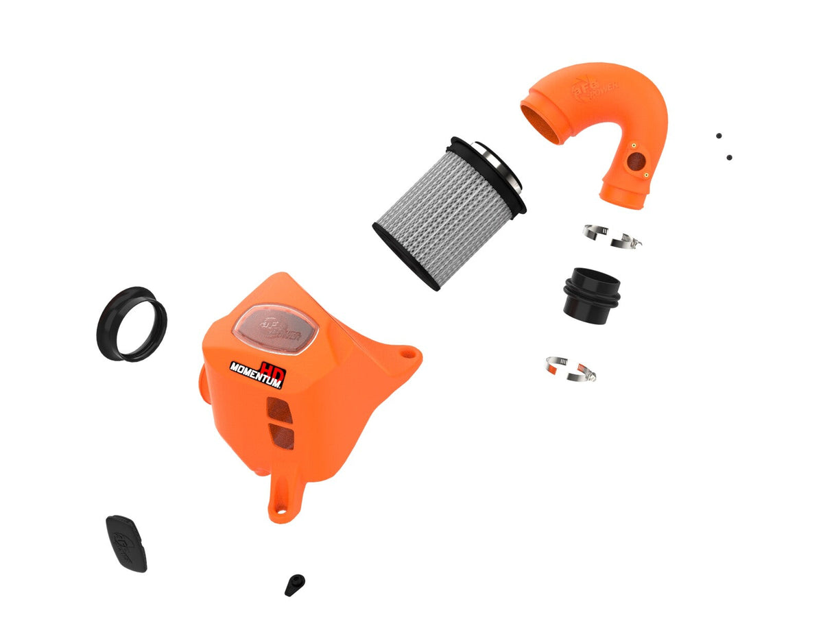Momentum HD Cold Air Intake System Orange w/ Pro Dry S Filter Toyota Hilux 15-26 L4-2.4/2.8L (td) aFe Power aFe Power