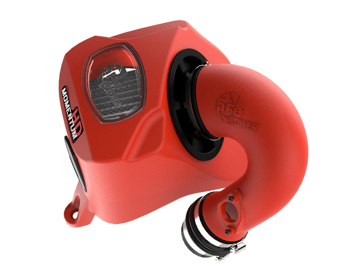 Momentum HD Cold Air Intake System Red w/ Pro Dry S Filter Toyota Hilux 15-26 L4-2.4/2.8L (td) aFe Power aFe Power