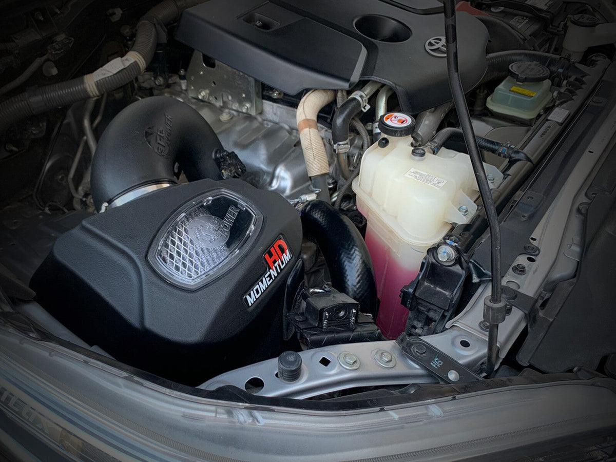 Momentum HD Cold Air Intake System w/ Pro Dry S Filter Toyota Hilux 15-26 L4-2.4/2.8L (td) aFe Power aFe Power