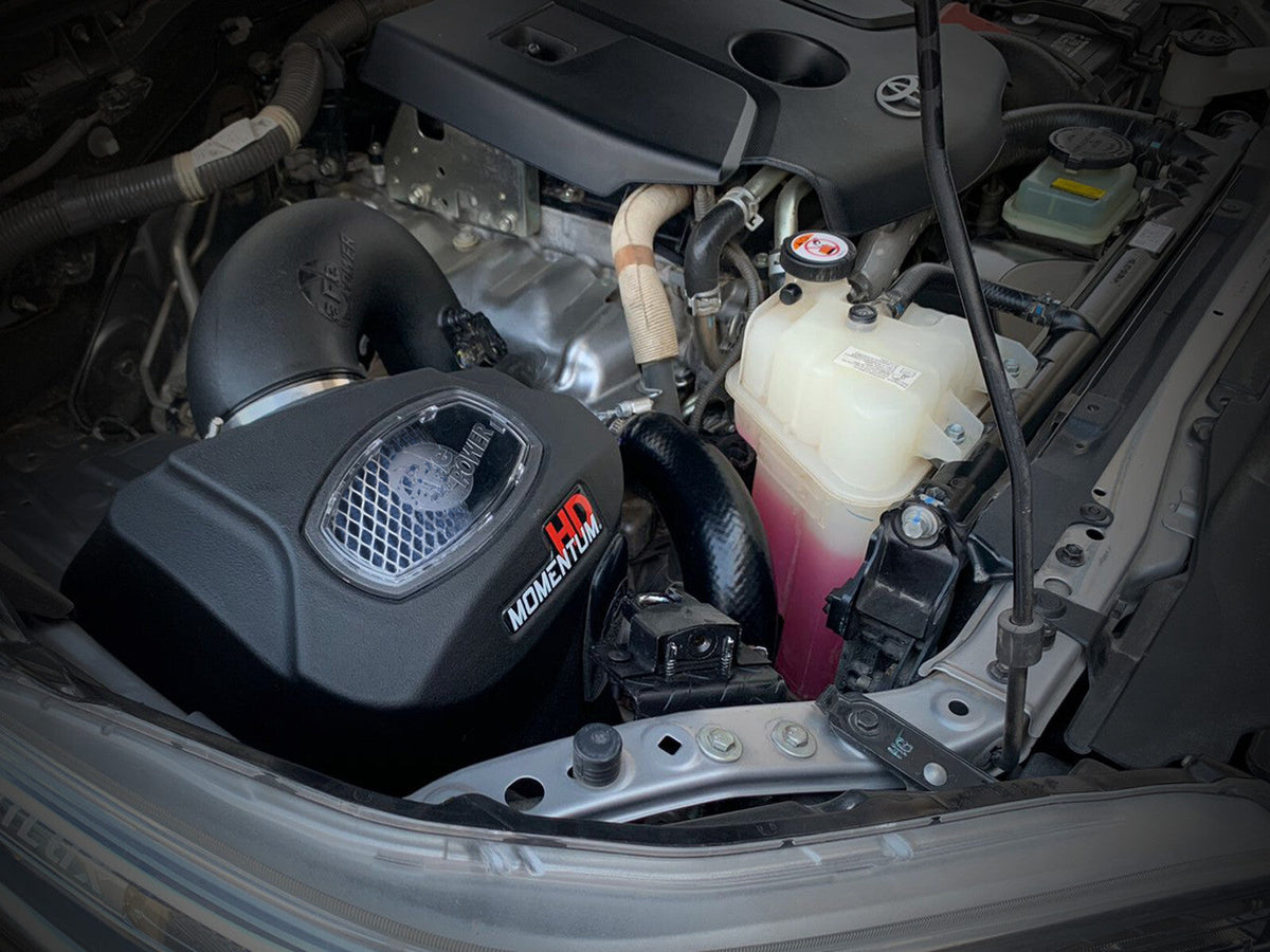 Momentum HD Cold Air Intake System w/ Pro 10R Filter Toyota Hilux 15-26 L4-2.4/2.8L (td) aFe Power aFe Power