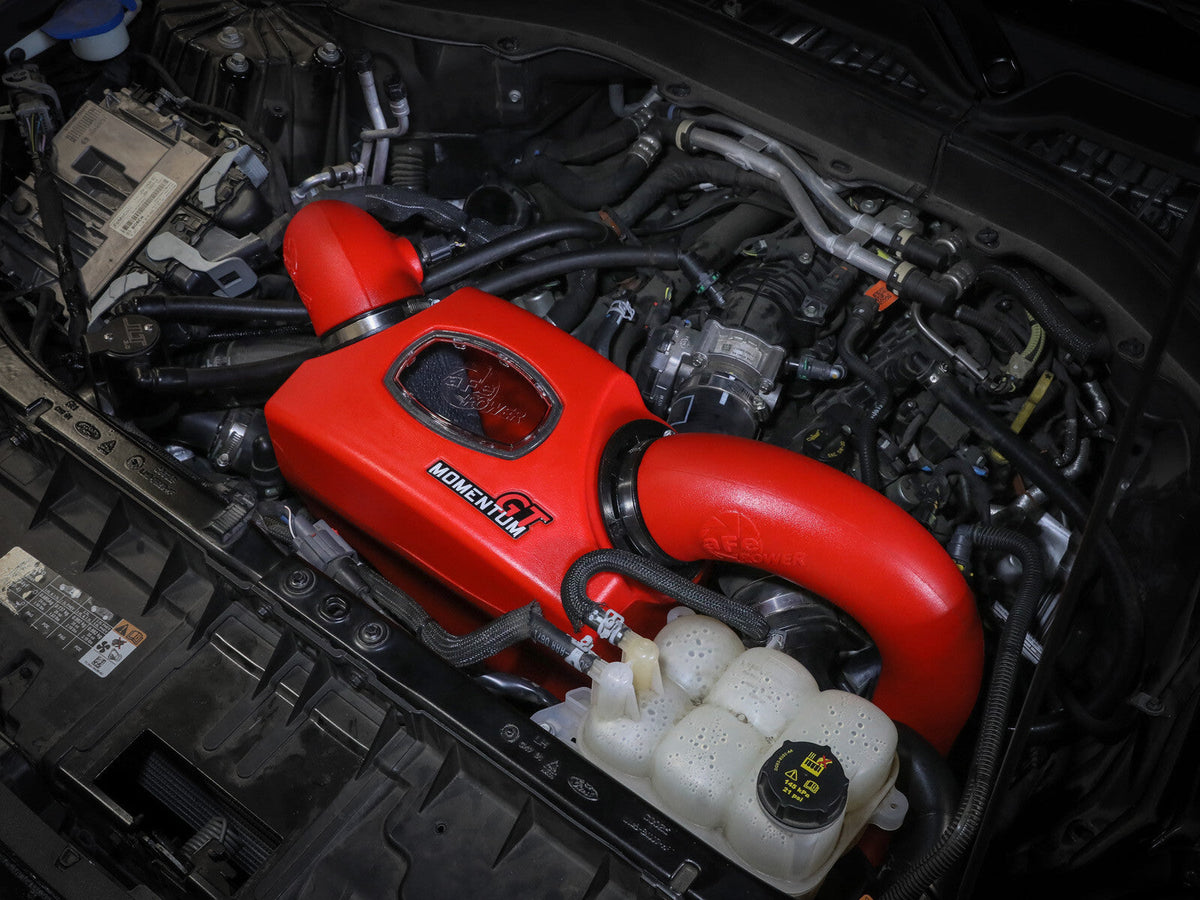 Momentum GT Cold Air Intake System Red w/ Pro Dry S Filter Ford Explorer St 20-26 V6-3.0L (tt) aFe Power aFe Power