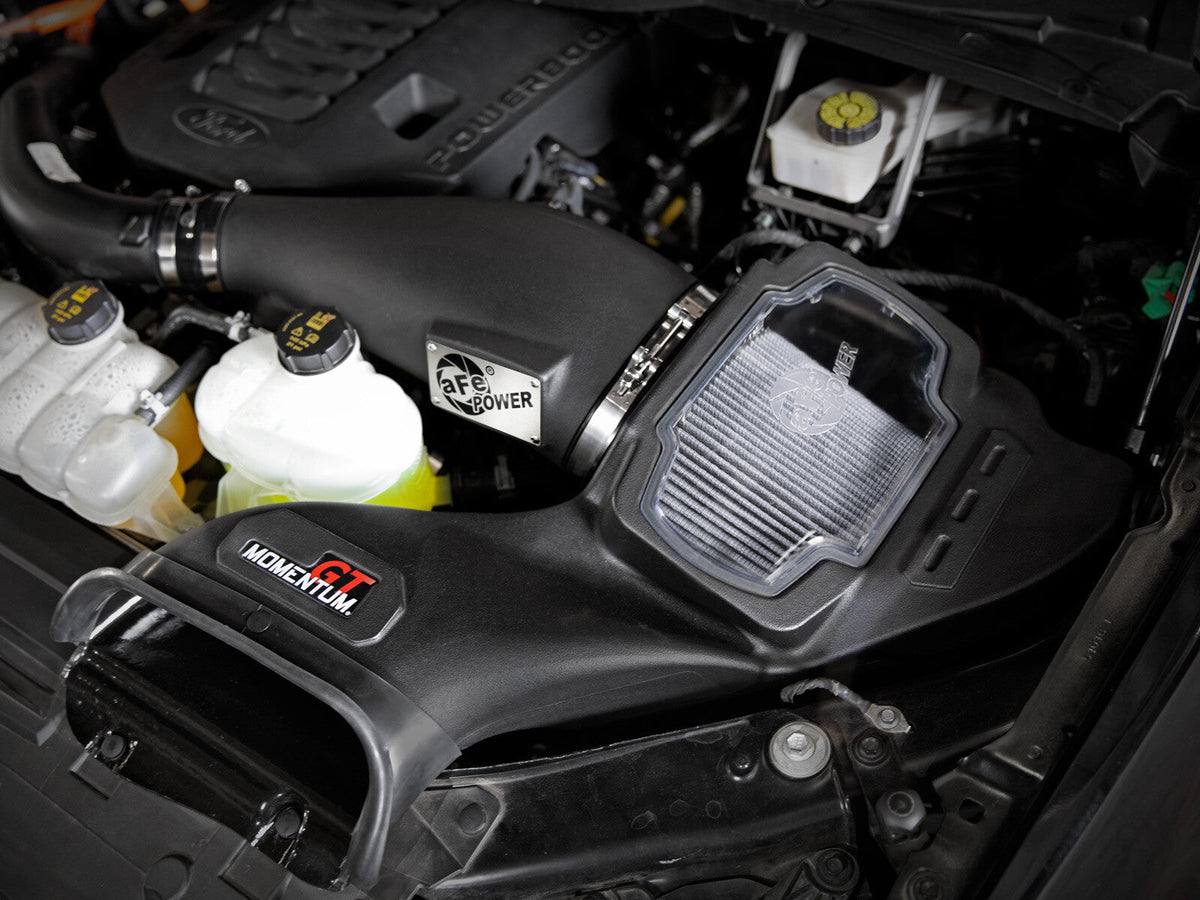 Momentum GT Cold Air Intake System w/ Pro Dry S Filter Ford F-150 21-26 V6-3.5L (tt) PowerBoost aFe Power aFe Power