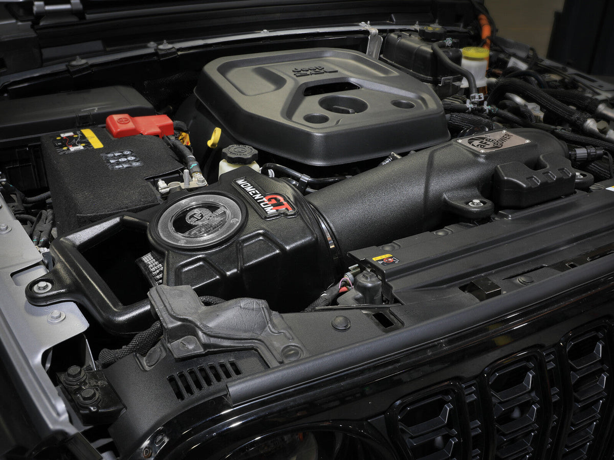 Momentum GT Cold Air Intake System w/ Pro Dry S Filter Jeep Wrangler 4xe (Jl) 24-25 L4-2.0L (t) Hybrid aFe Power aFe Power