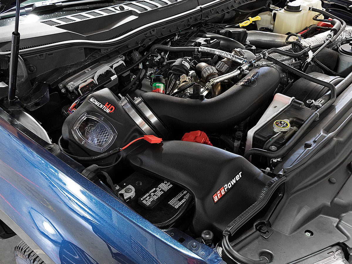 Momentum HD Cold Air Intake System w/ Pro 10R Filter Ford Diesel Trucks 17-19 V8-6.7L (td) aFe Power aFe Power