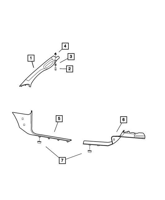 Mopar A-Pillar (Passenger Side) 1TE74TL2AA